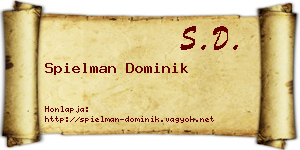 Spielman Dominik névjegykártya
